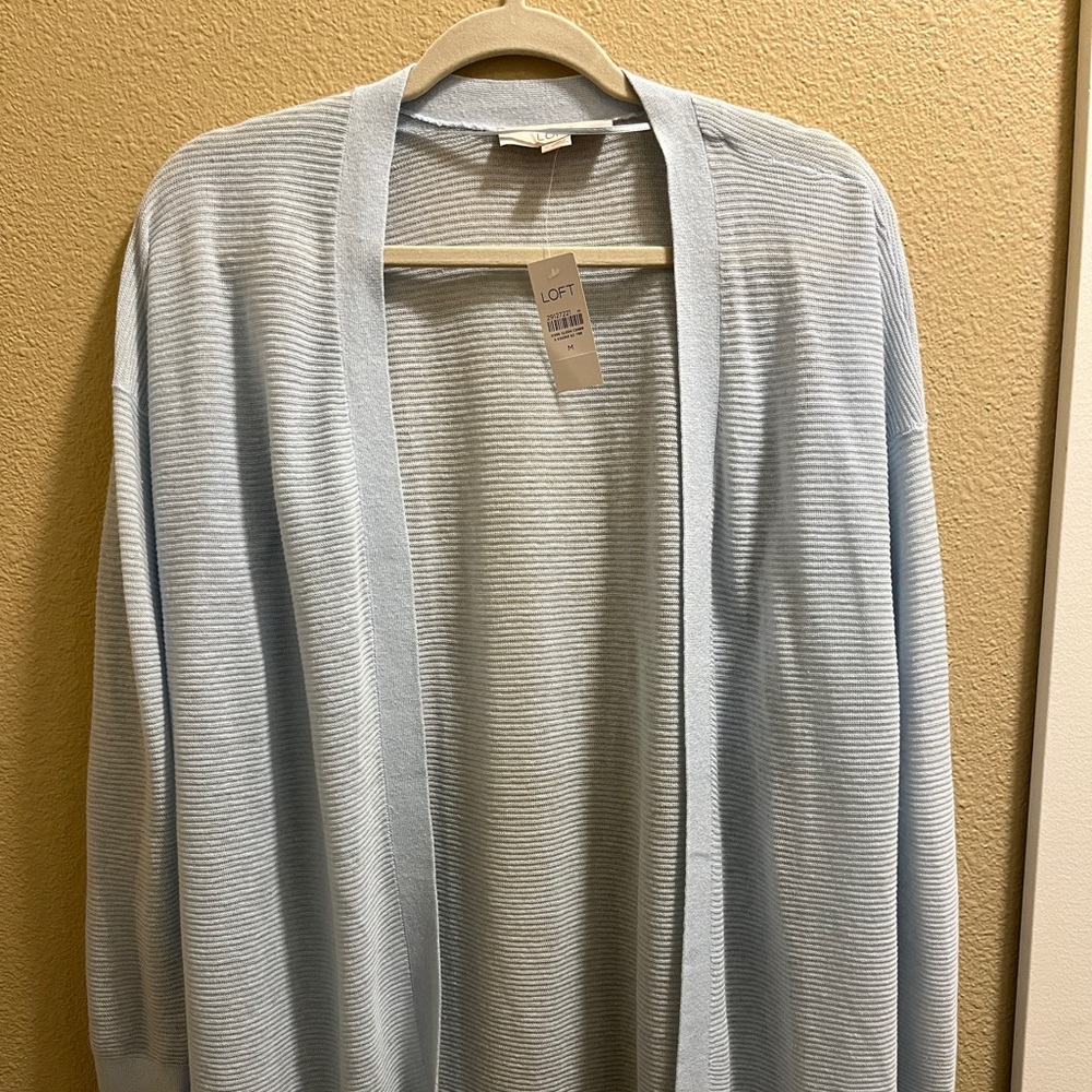 The Loft, Light Blue Cardigan, Size Medium, New
